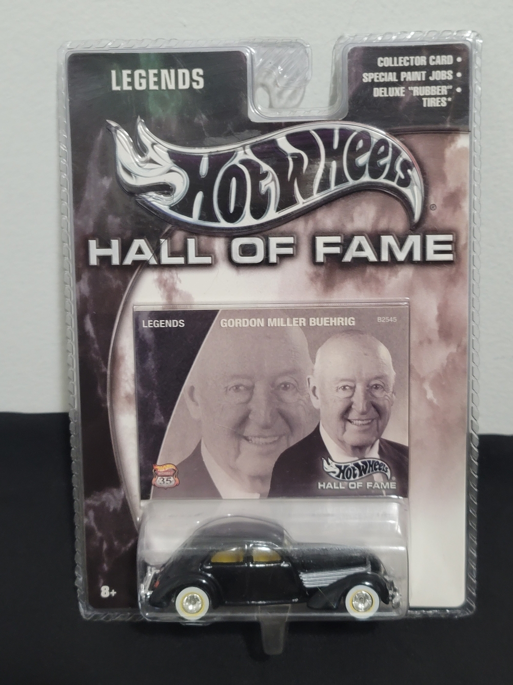 Hot Wheels Legends Hall of Fame Black Gordon Miller Buehrig Die-Cast Car